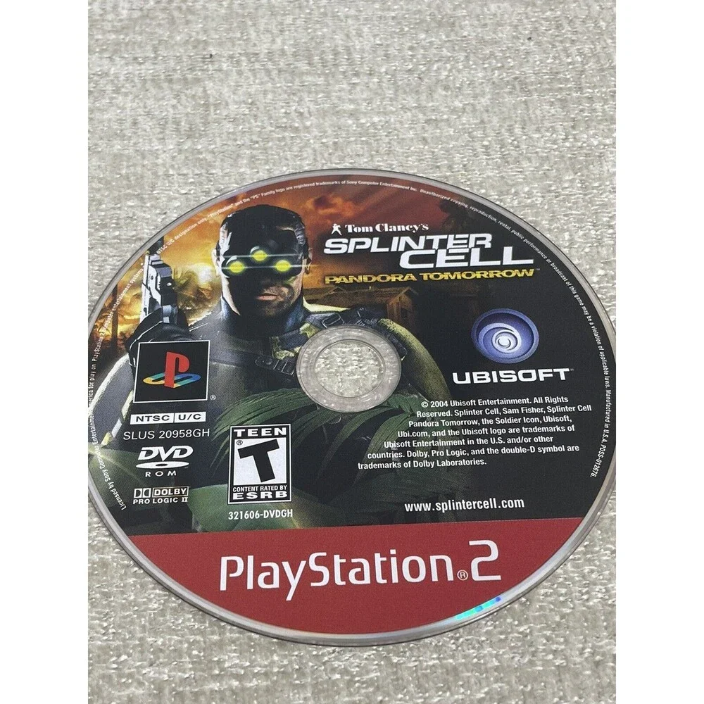 Splinter Cell: Pandora Tomorrow )Sony Playstation 2 PS2) Disc Only